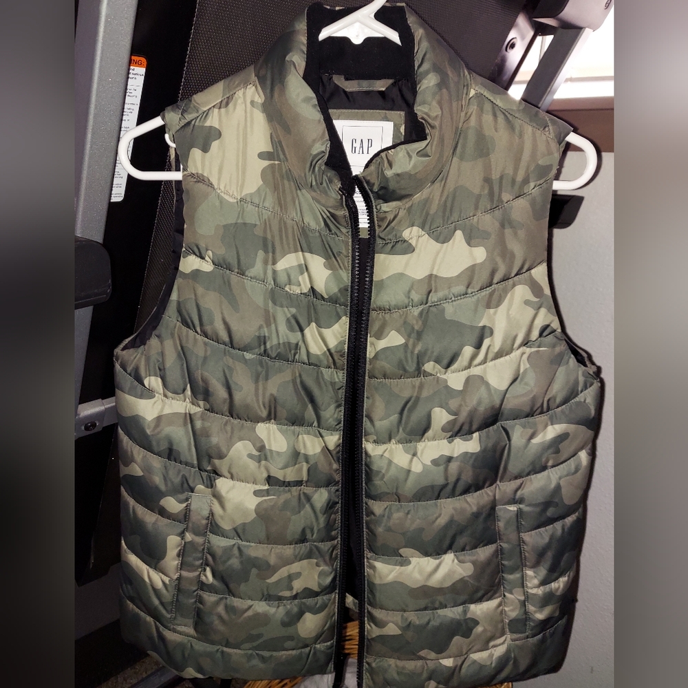 GAP Womens Green Camouflage Vest S